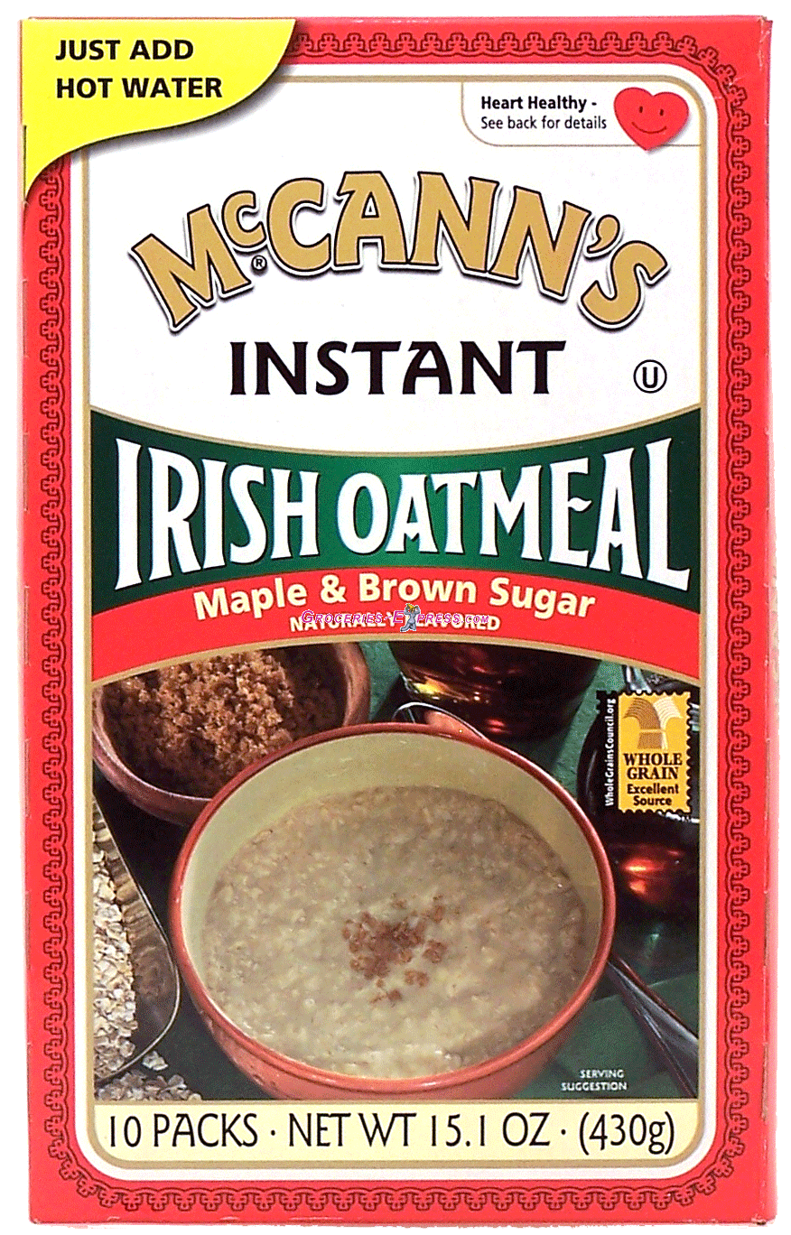 Mccann's  irish instant oatmeal maple & brown sugar flavor, 10-packs Full-Size Picture